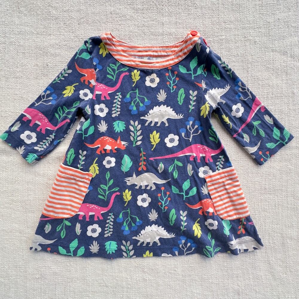 Mini Boden Dino Print Pocket Dress PLAY 6/7
